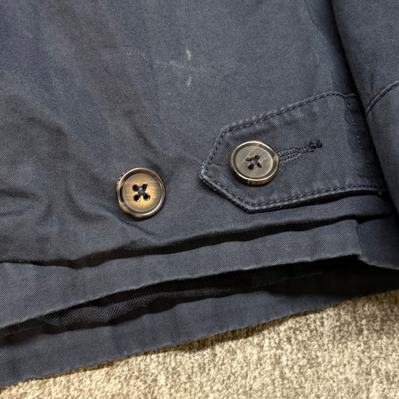 Vtg Polo Ralph Lauren Men's Navy 90's Zip Up Harrington Jacket Plaid Lined M - Picture 11 of 13